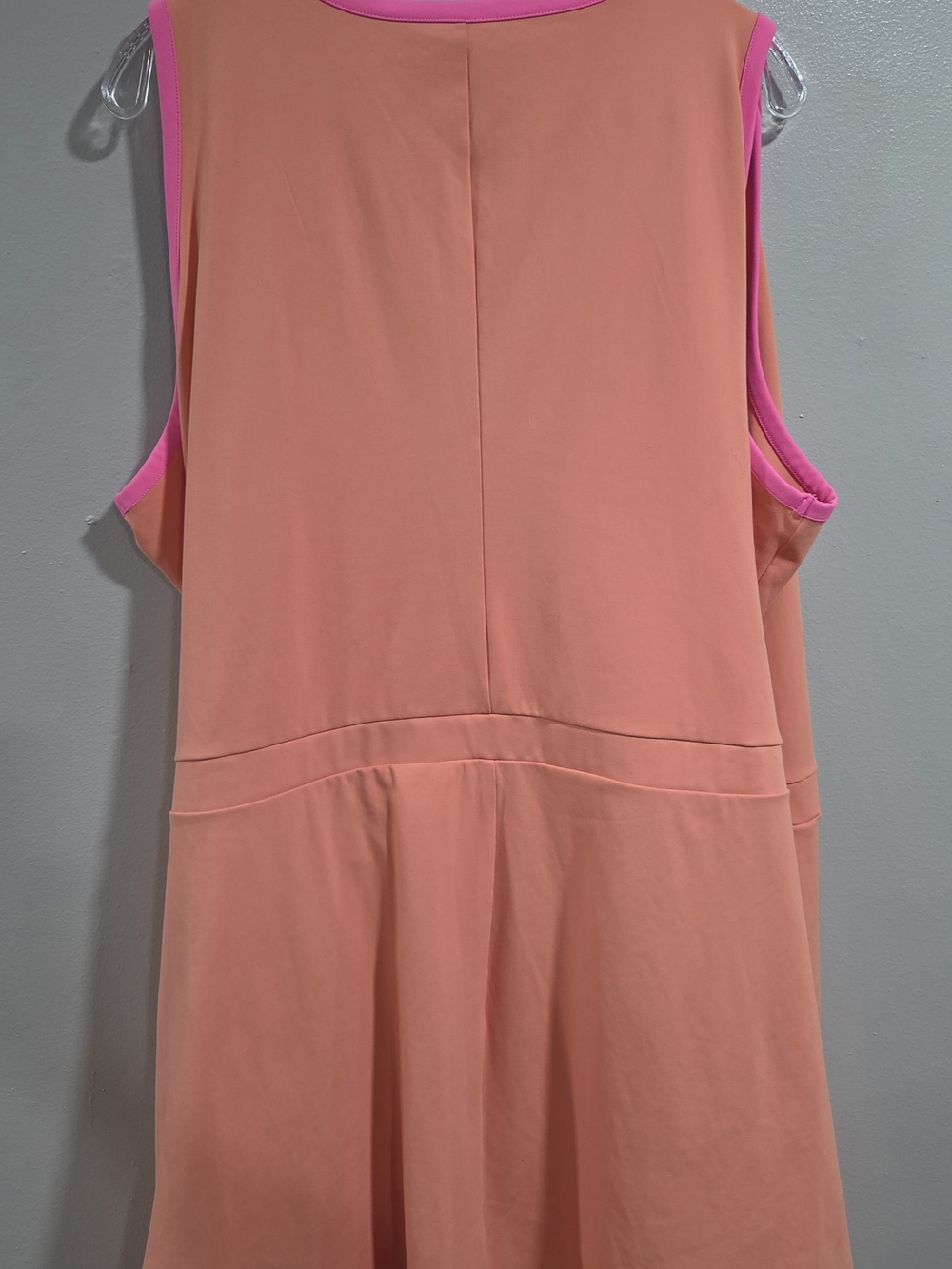 Livi Active Coral Wrap Dress with Pink Trim - Picture 5 of 5